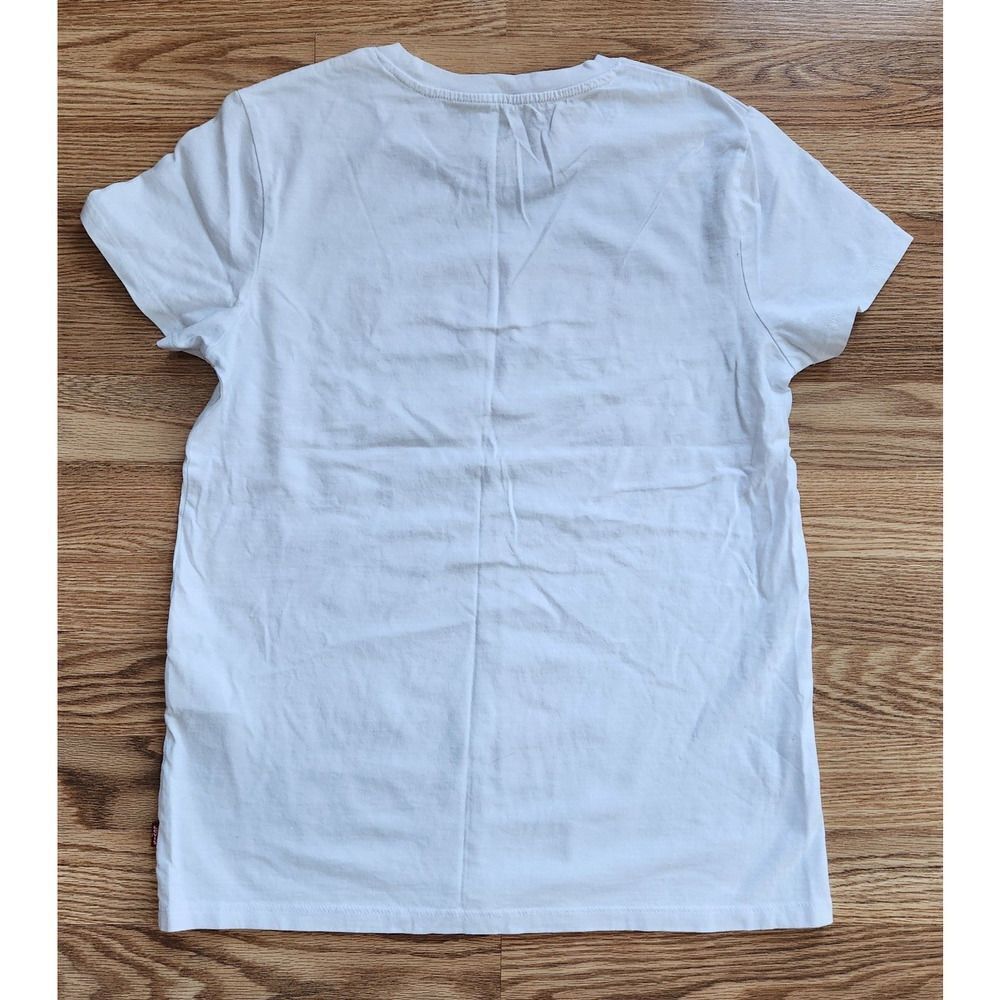 Levi's T-Shirt Top Women's Size Medium White Tee Pullover - Picture 3 of 4